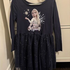 Disney Dark Blue Elsa glitter sparkle dress